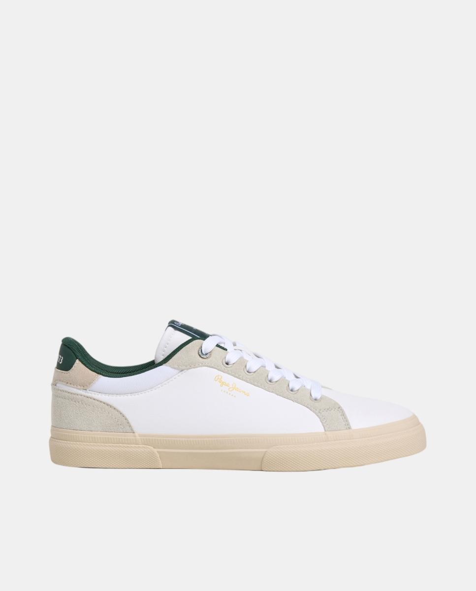 Pepe Jeans - Zapatilla vulcanizada de corte bajo acolchado y detalles en contraste de color..