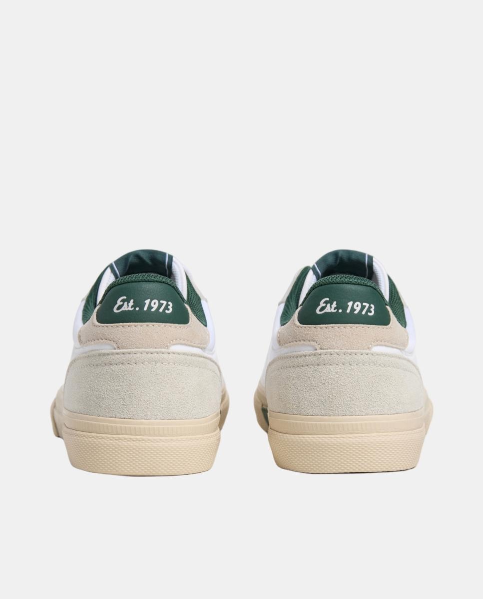Zapatilla vulcanizada de corte bajo acolchado y detalles en contraste de color. - Pepe Jeans - Blanco roto Blanco roto-4