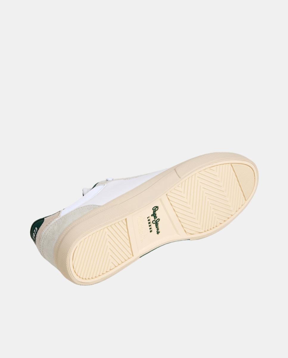 Zapatilla vulcanizada de corte bajo acolchado y detalles en contraste de color. - Pepe Jeans - Blanco roto Blanco roto-6
