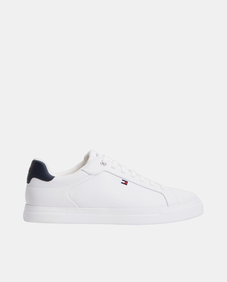 Tommy Hilfiger - Zapatilla casco de piel ultraligera con bandera de hombre.