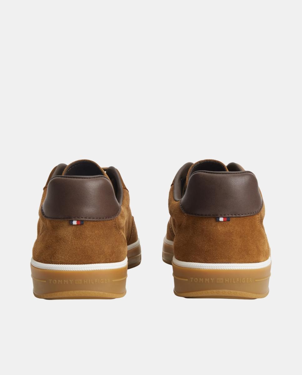 Zapatilla de hombre TH Lo Lux de piel - Tommy Hilfiger - Marrón Marrón-4