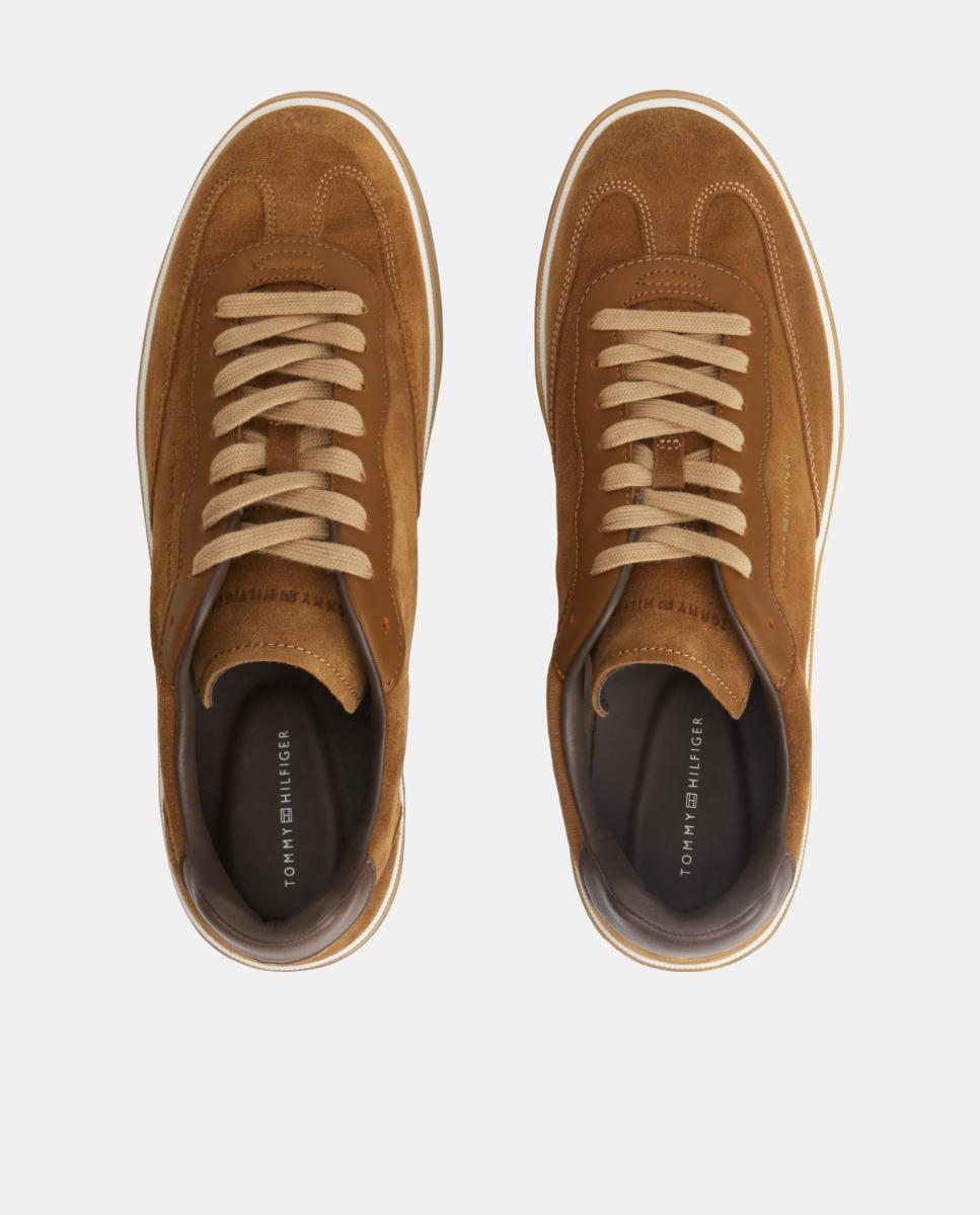 Zapatilla de hombre TH Lo Lux de piel - Tommy Hilfiger - Marrón Marrón-6