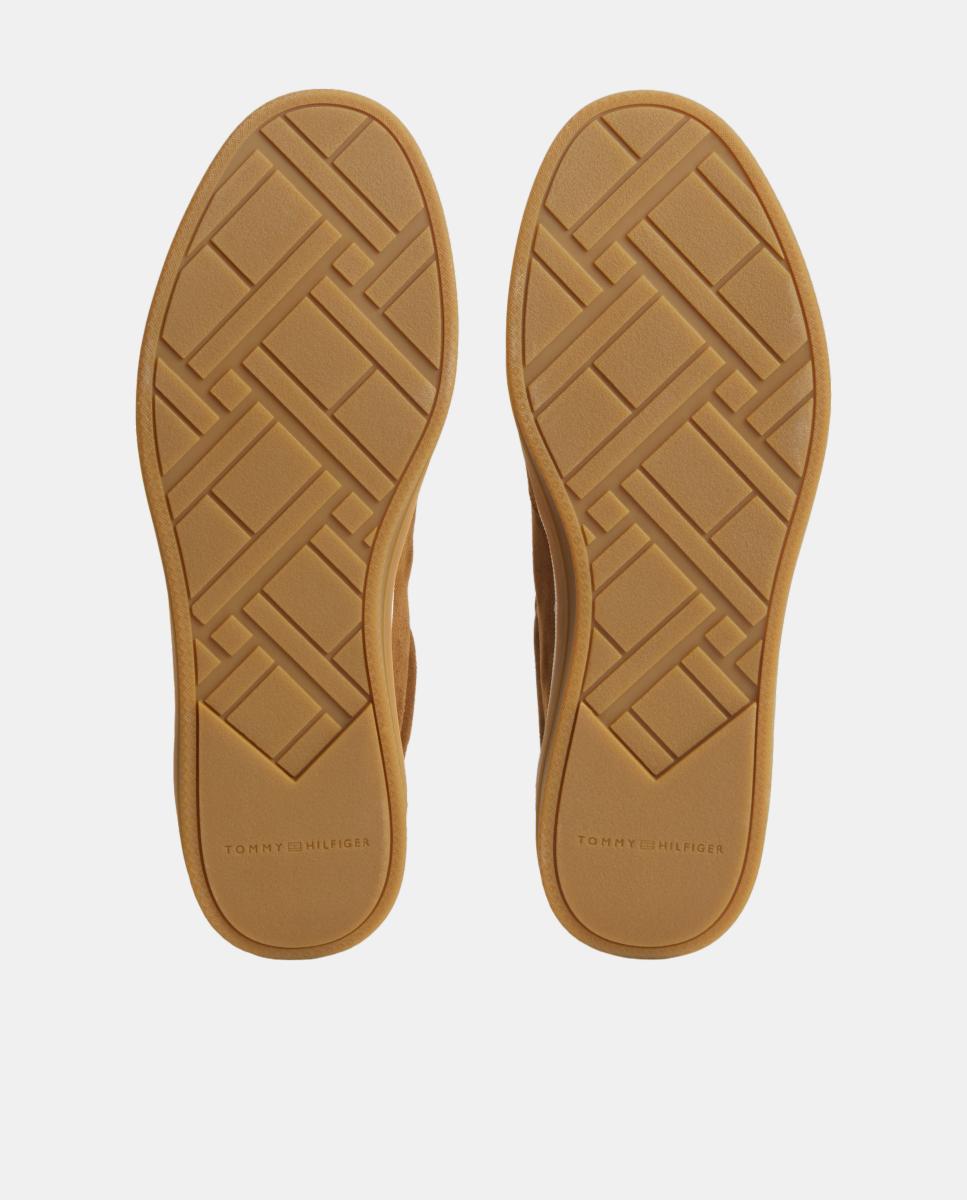 Zapatilla de hombre TH Lo Lux de piel - Tommy Hilfiger - Marrón Marrón-7