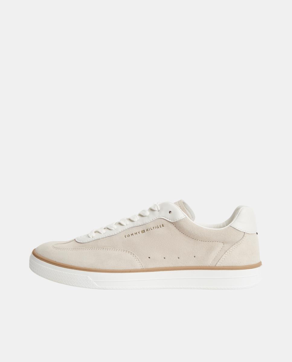 Zapatilla de hombre TH Lo Lux de piel - Tommy Hilfiger - Beige Beige-2