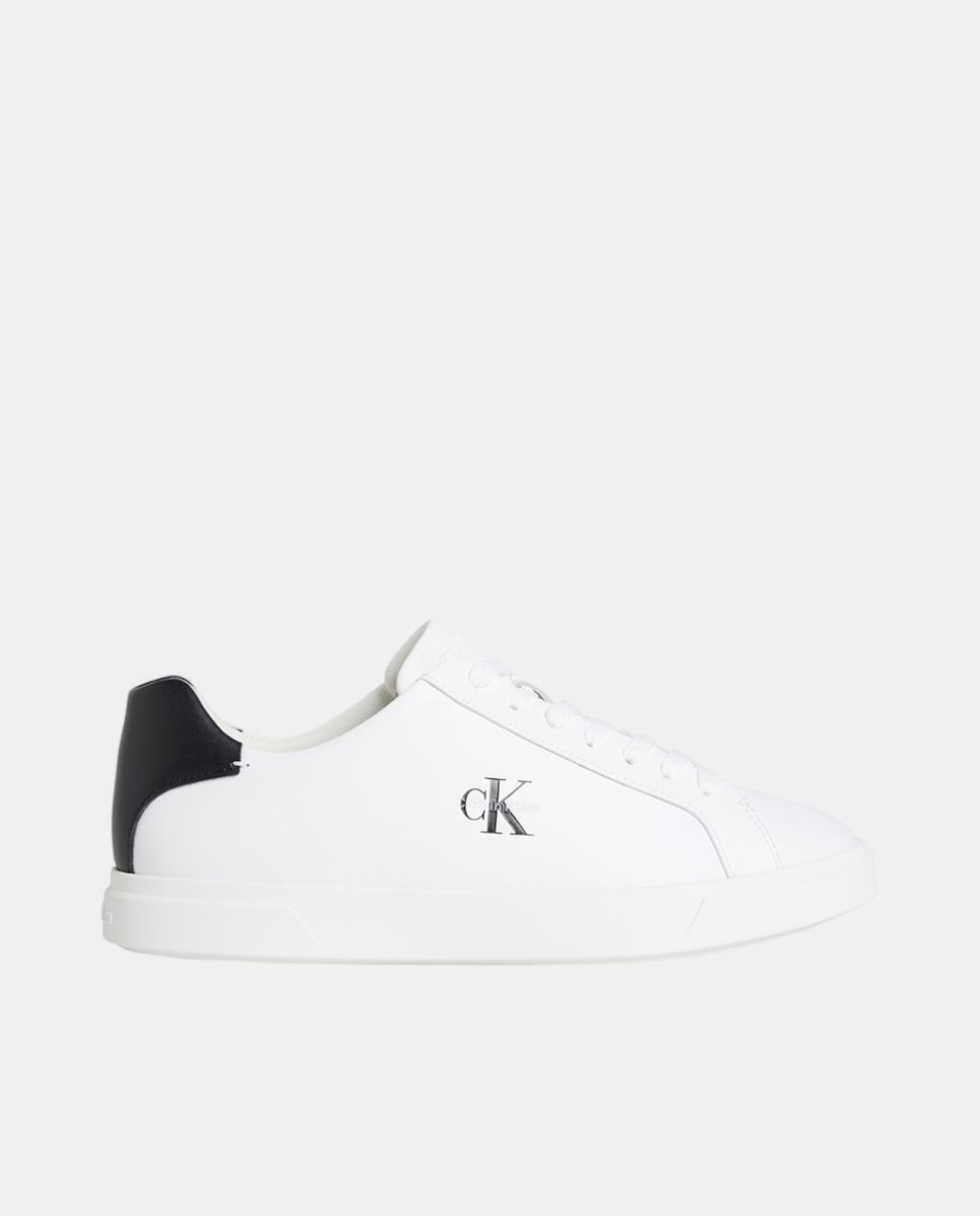 Zapatillas de piel perfil bajo Calvin Klein - Blanco Blanco-1