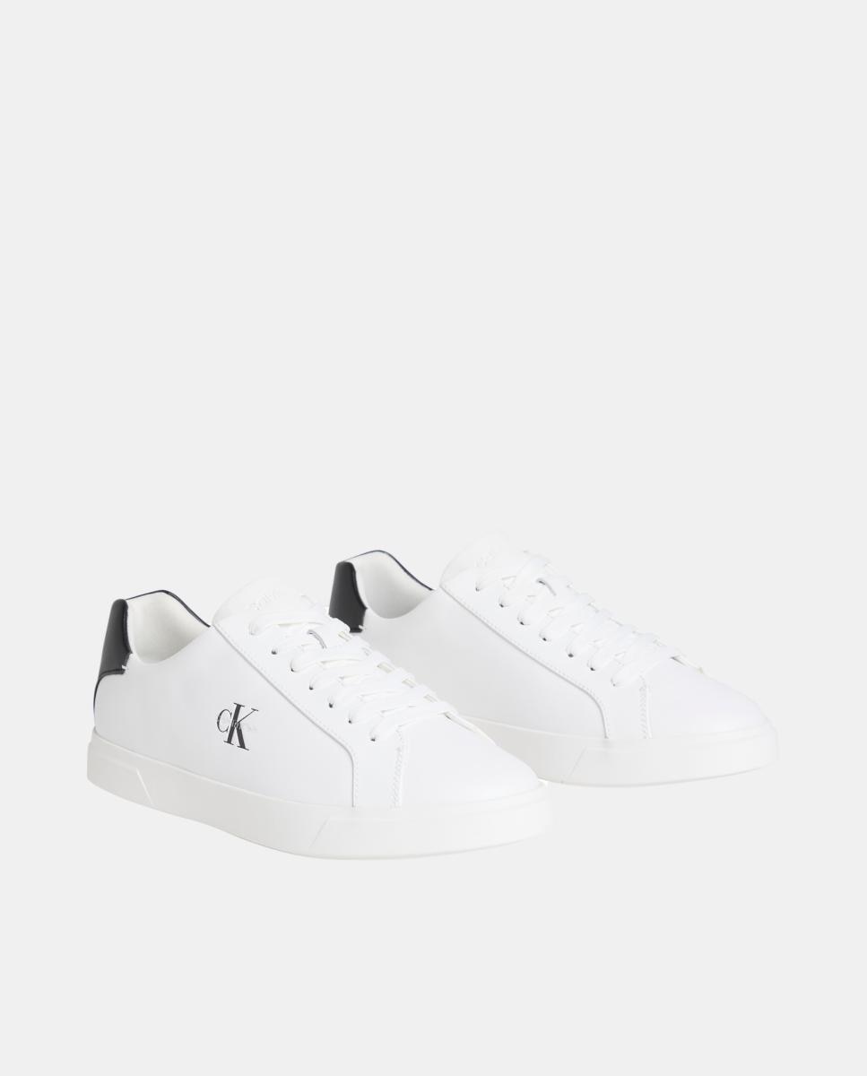 Zapatillas de piel perfil bajo Calvin Klein - Blanco Blanco-2