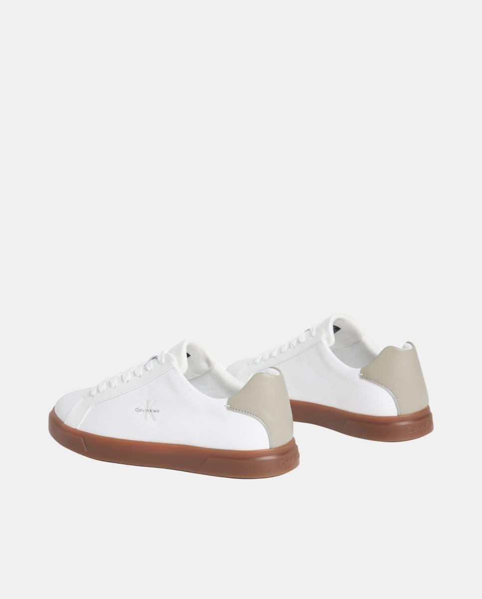Zapatillas de piel suela caramelo Calvin Klein - Blanco Blanco-3