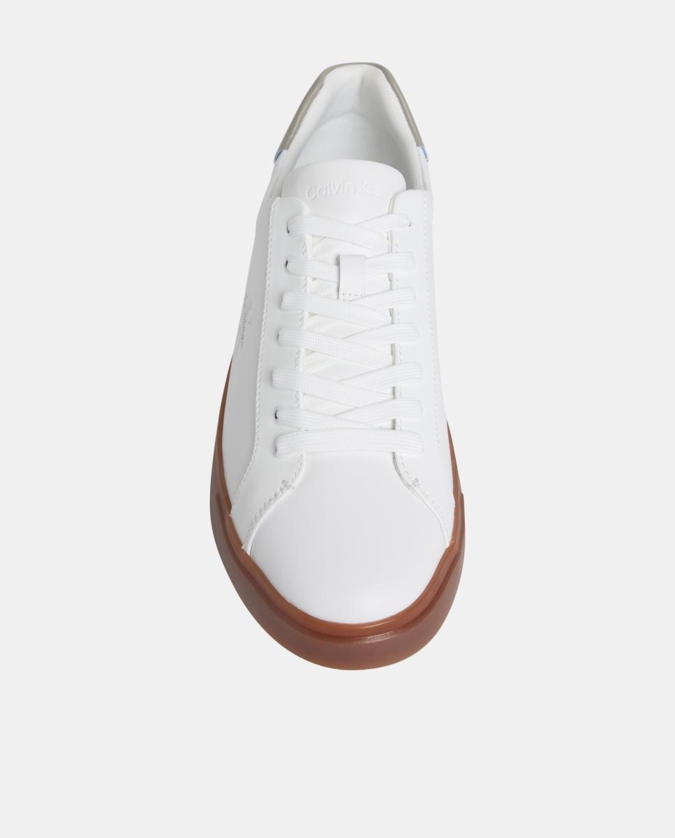 Zapatillas de piel suela caramelo Calvin Klein - Blanco Blanco-4