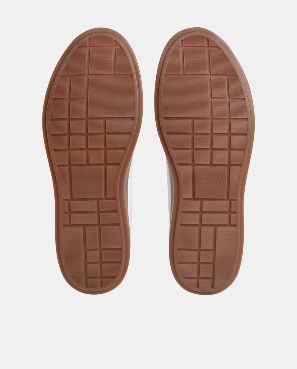Zapatillas de piel suela caramelo Calvin Klein - Blanco Blanco-5