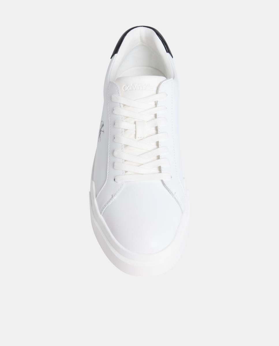 Sapatilhas em Pele Branco-5