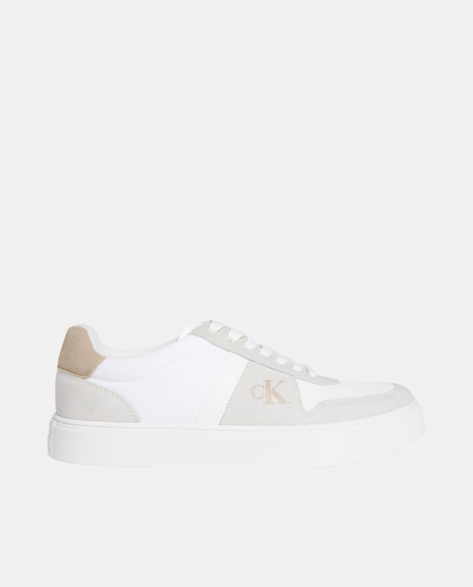 Zapatillas de nylon y ante con logo Calvin Klein - Blanco Blanco-1
