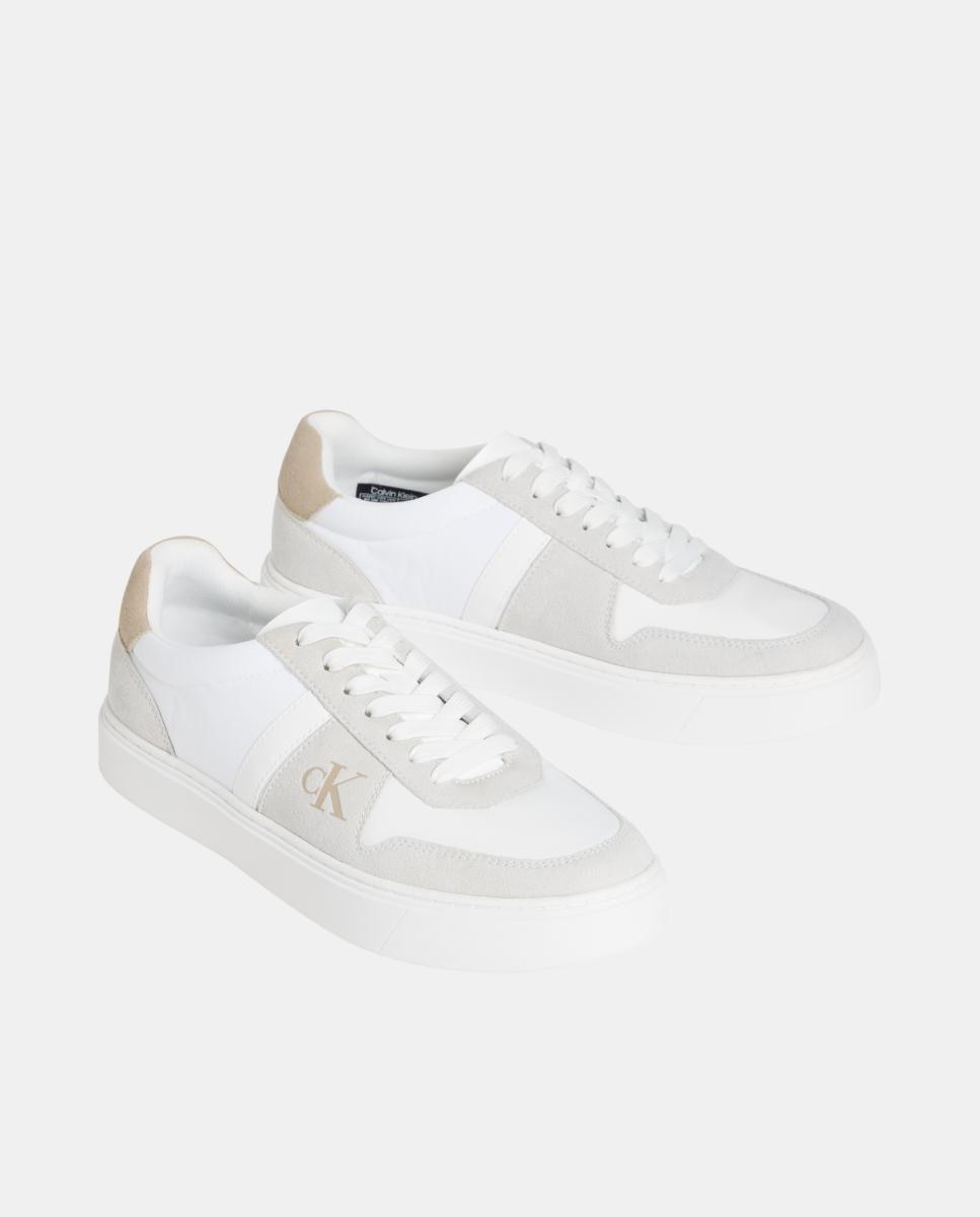 Zapatillas de nylon y ante con logo Calvin Klein - Blanco Blanco-2