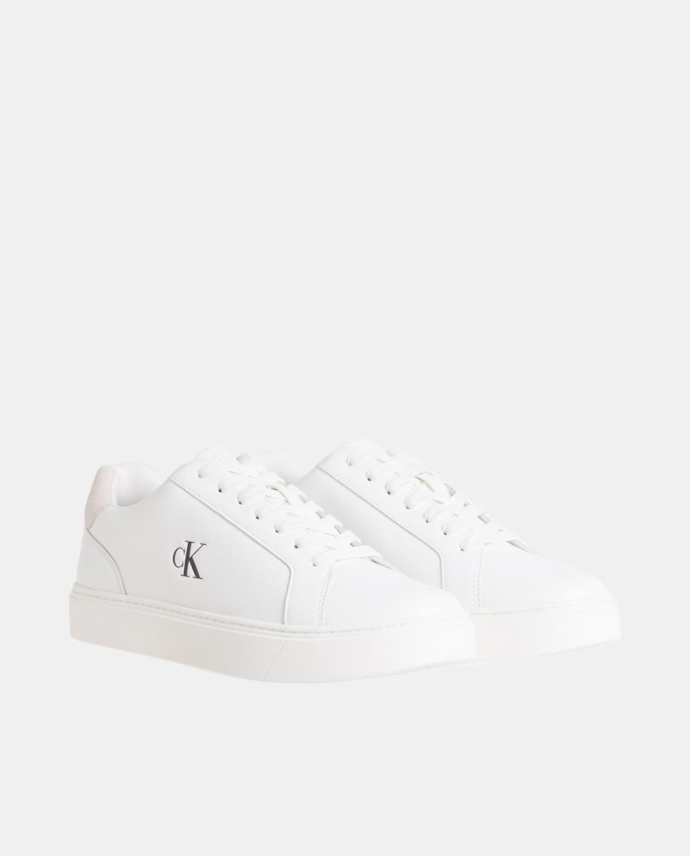 Zapatillas de piel clásicas cupsole Calvin Klein - Blanco Blanco-2