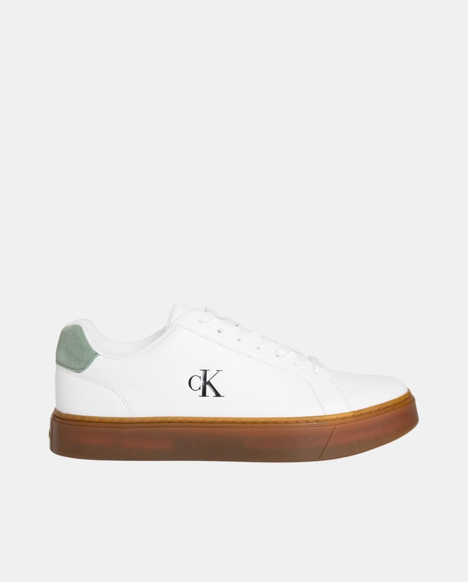 Calvin Klein - Zapatillas de piel cupsole suela caramelo Calvin Klein.