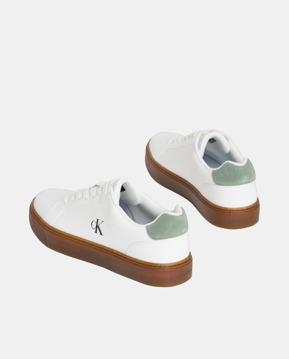 Zapatillas de piel cupsole suela caramelo Calvin Klein - Blanco Blanco-3