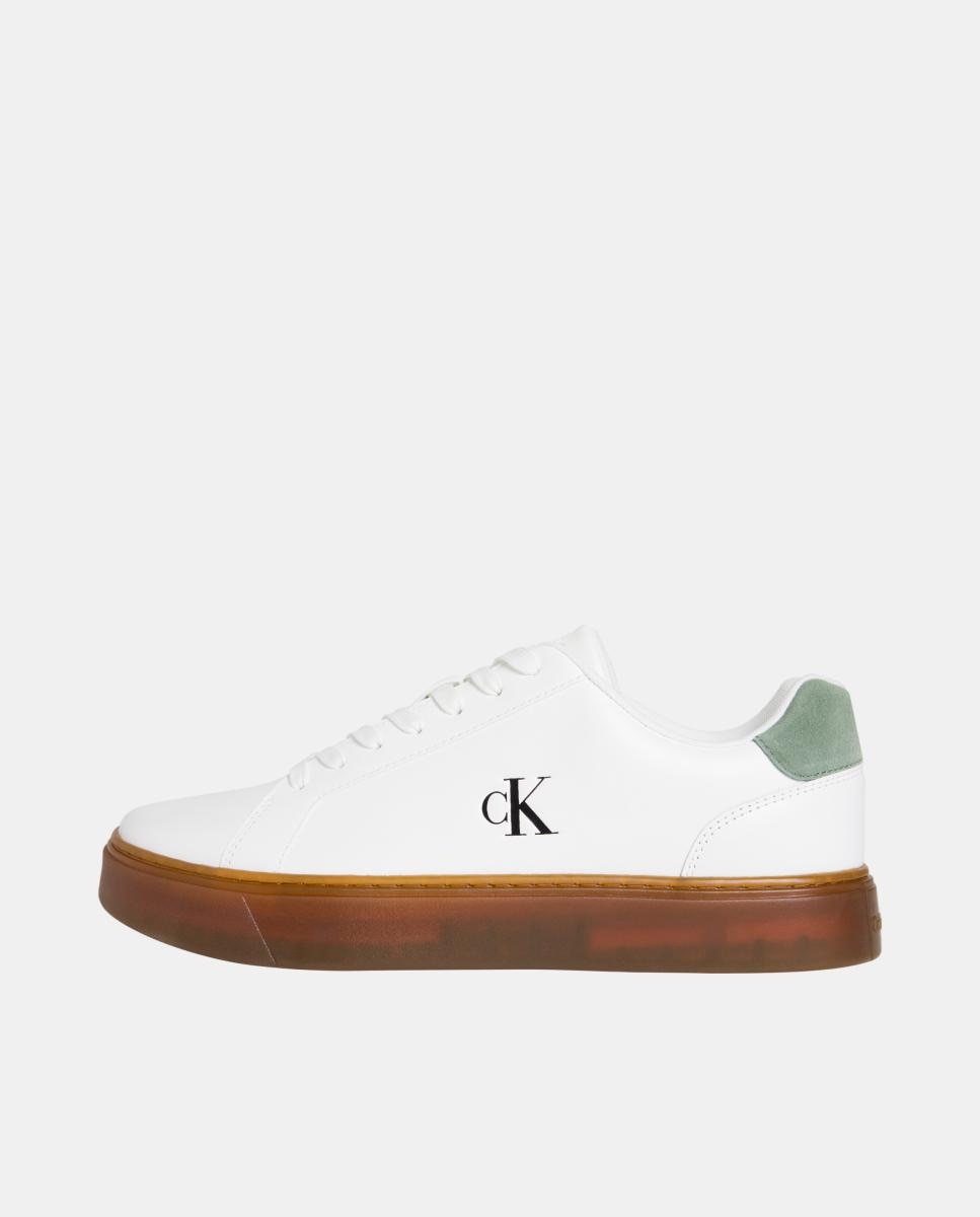 Zapatillas de piel cupsole suela caramelo Calvin Klein - Blanco Blanco-4