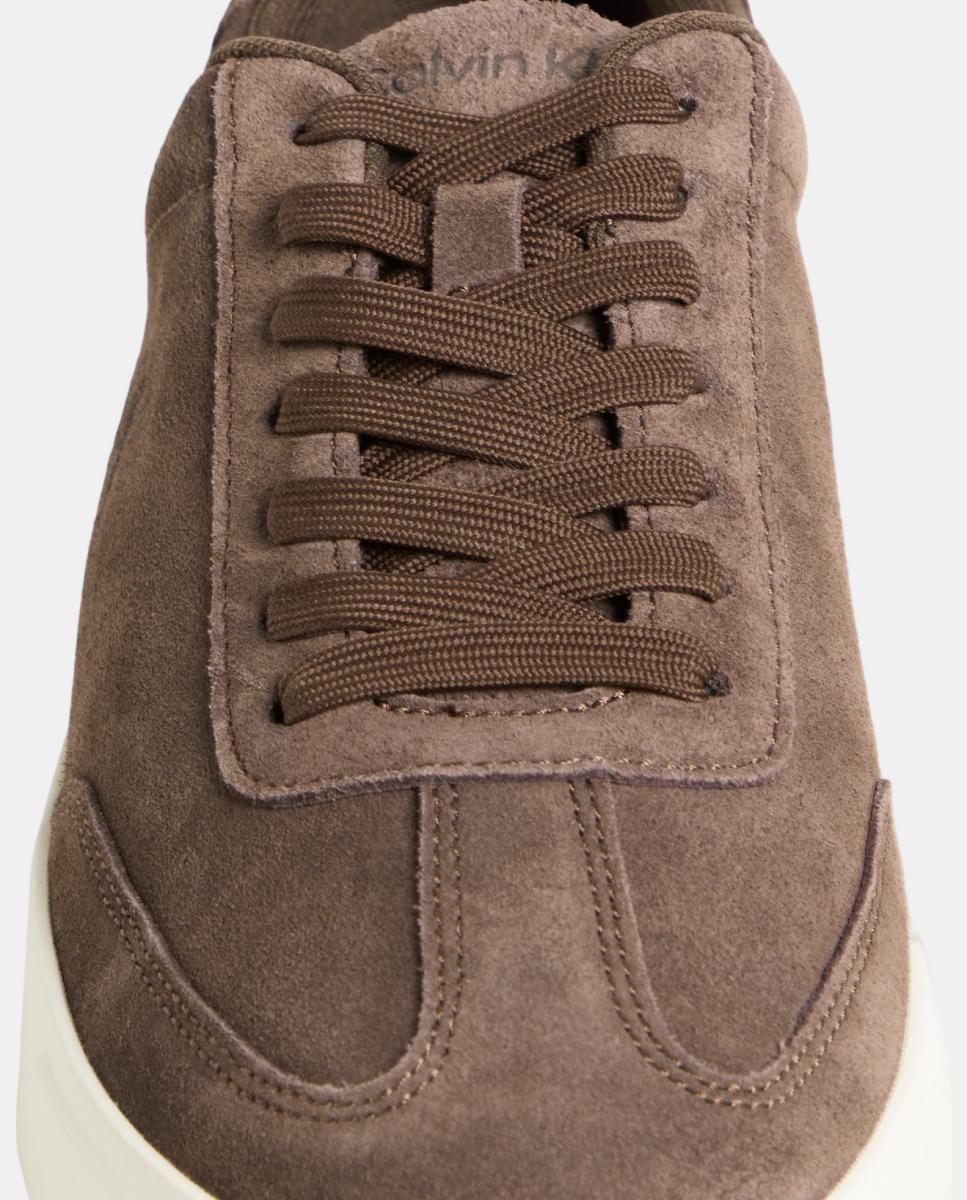 Imagen 4 de Zapatilla de piel en ante calvin klein - Marrón Marrón
