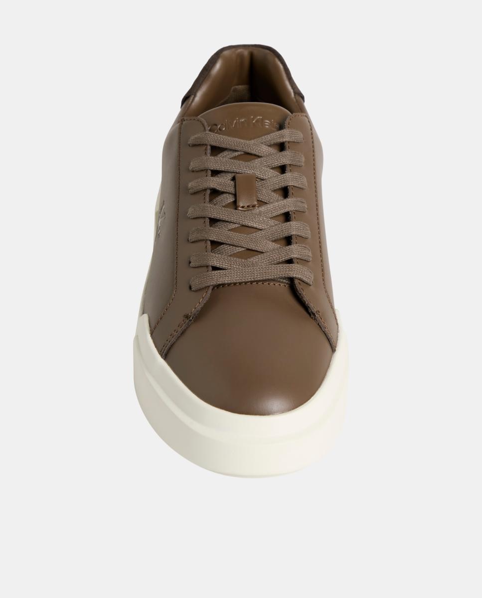 Zapatilla de piel calvin klein - Marrón Marrón-4