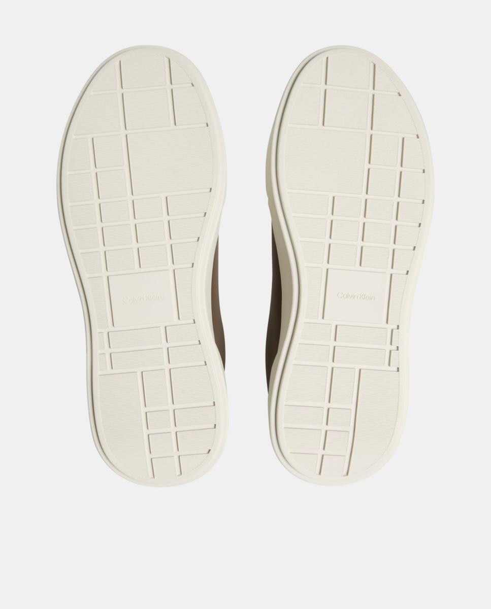 Zapatilla de piel calvin klein - Marrón Marrón-5