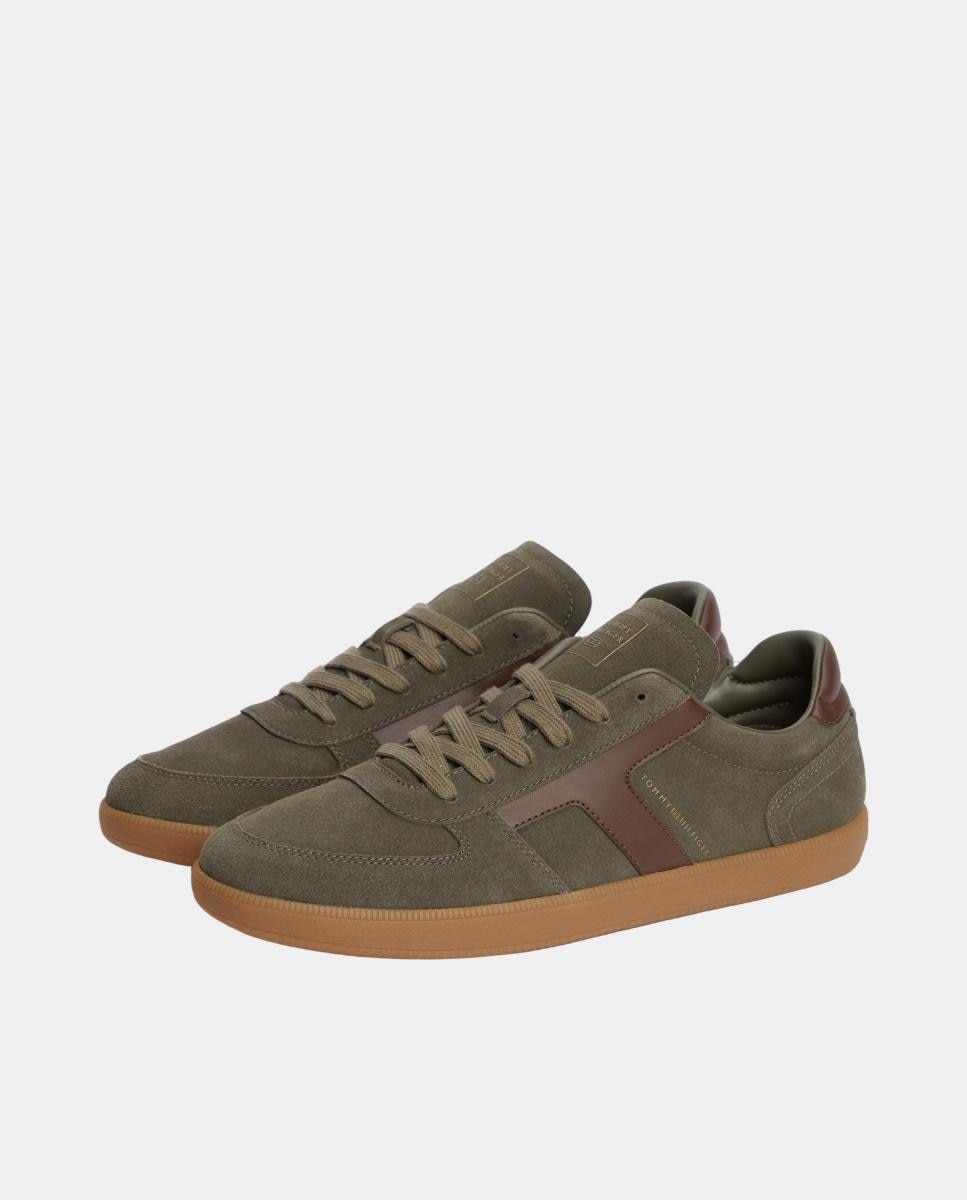 Zapatilla TH Tribeca de piel - Tommy Hilfiger - Verde Oliva Verde Oliva-2