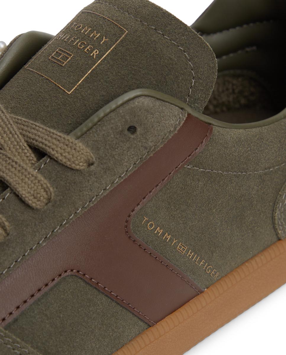 Zapatilla TH Tribeca de piel - Tommy Hilfiger - Verde Oliva Verde Oliva-3