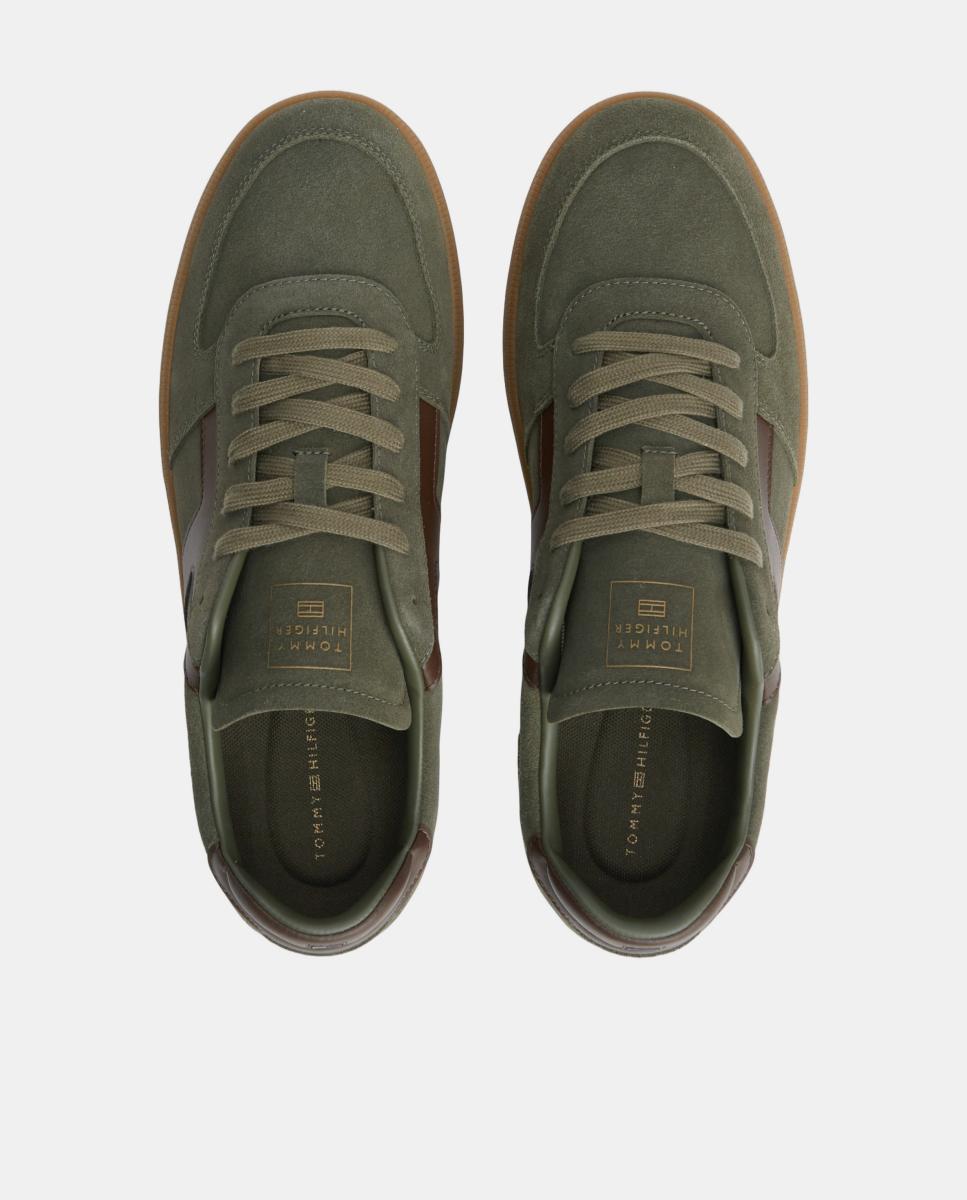 Zapatilla TH Tribeca de piel - Tommy Hilfiger - Verde Oliva Verde Oliva-4
