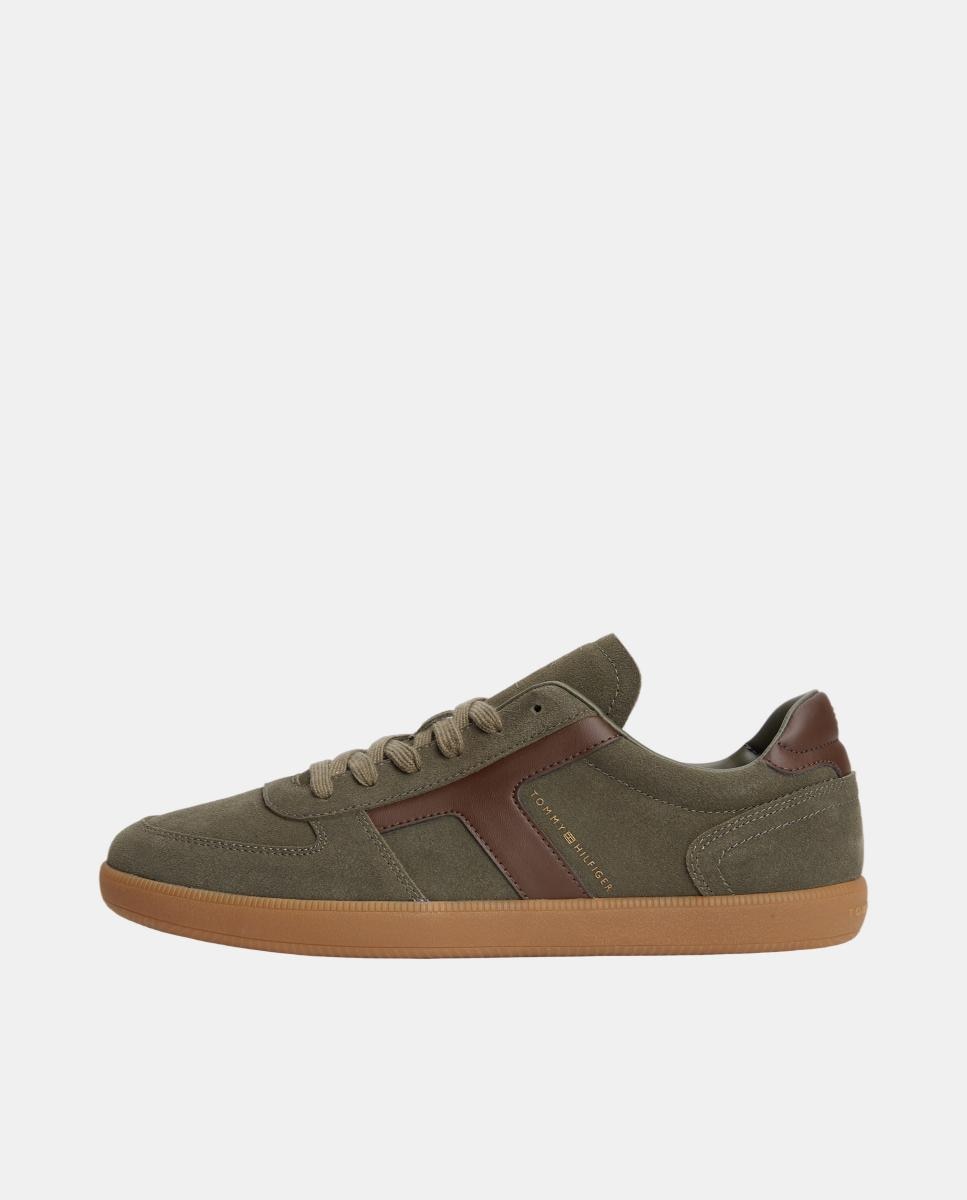 Zapatilla TH Tribeca de piel - Tommy Hilfiger - Verde Oliva Verde Oliva-5