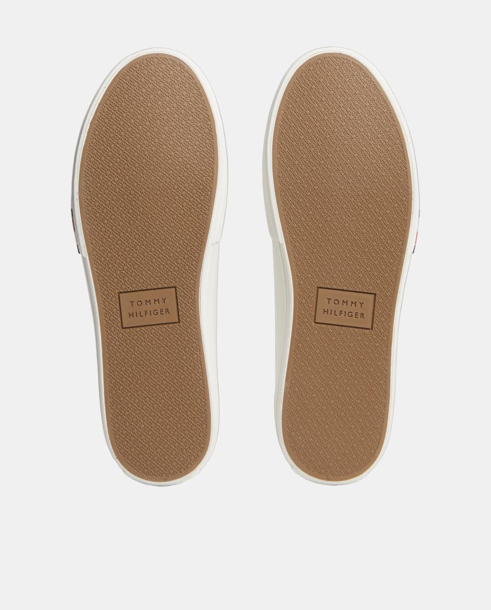 Zapatilla tipo casco de piel TH - Tommy Hilfiger - Blanco Blanco-7