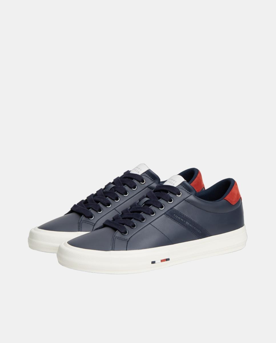 Zapatilla tipo casco de piel TH - Tommy Hilfiger - Azul marino Azul marino-2