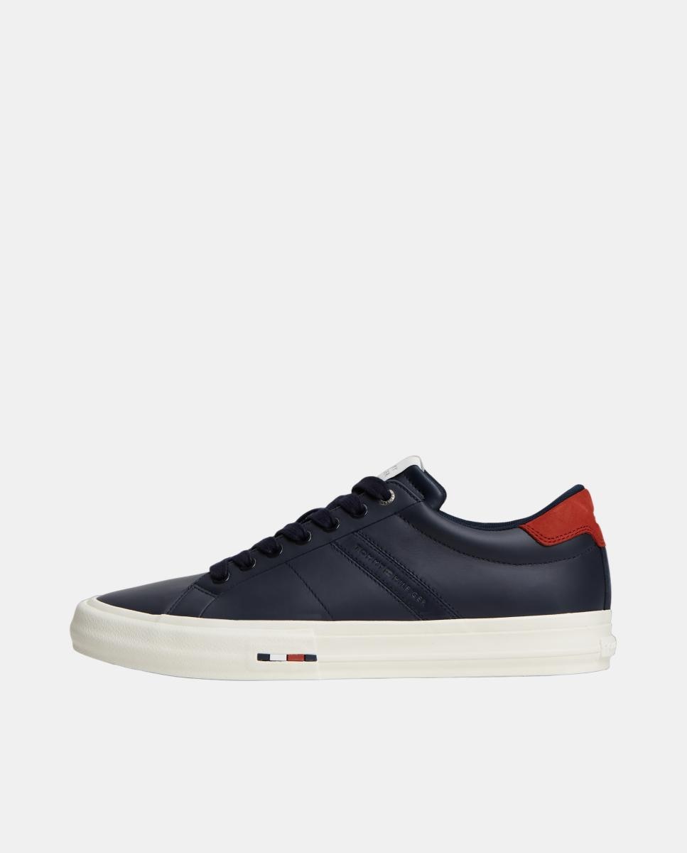 Zapatilla tipo casco de piel TH - Tommy Hilfiger - Azul marino Azul marino-5