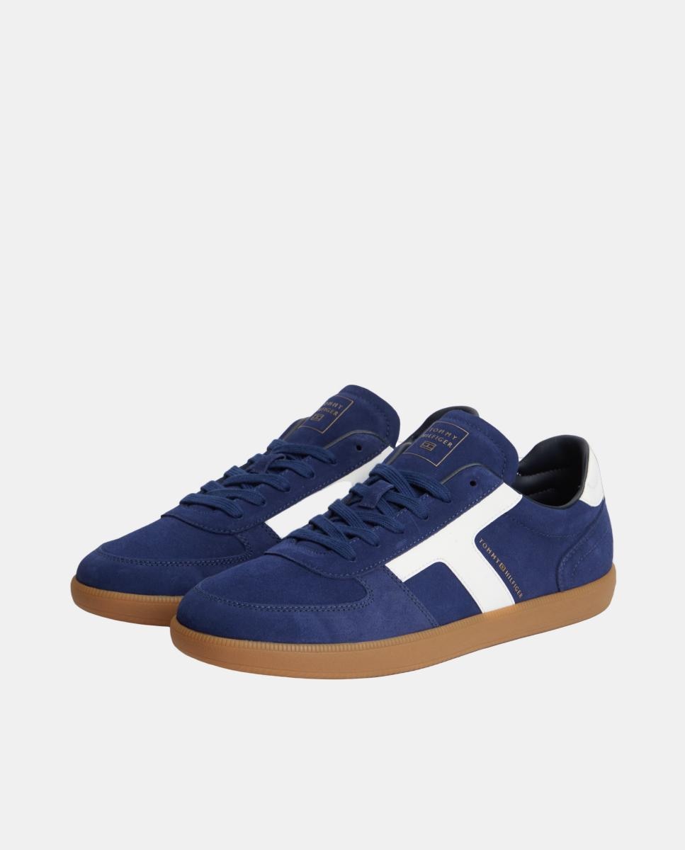 Sapatilhas Tribeca em Pele Azul-índigo-3