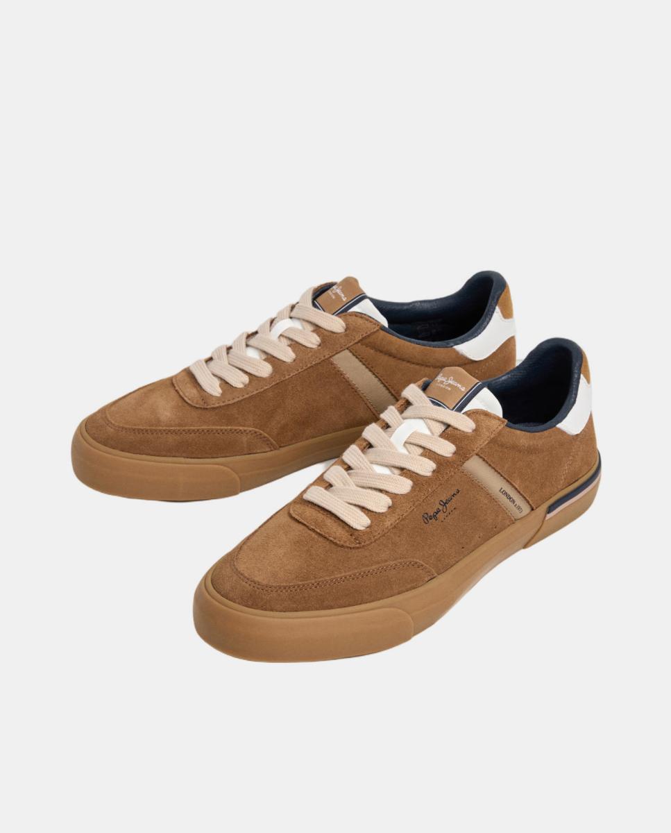 Sapatilhas de Cano Baixo Vulcanizadas com Design Superior Renovado Castanho caramelo-2
