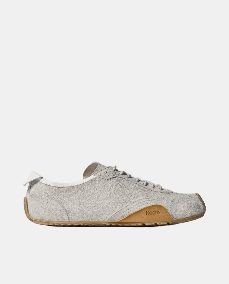 Imagen 0 de Zapatillas de piel con suela plana barefoot Gris