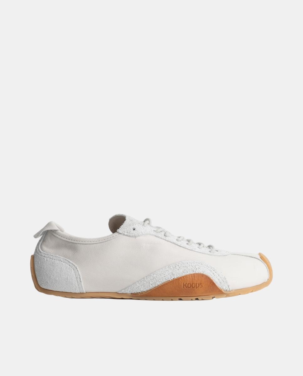 Zapatillas de piel con suela plana barefoot - KOOPS - Gris Gris-2