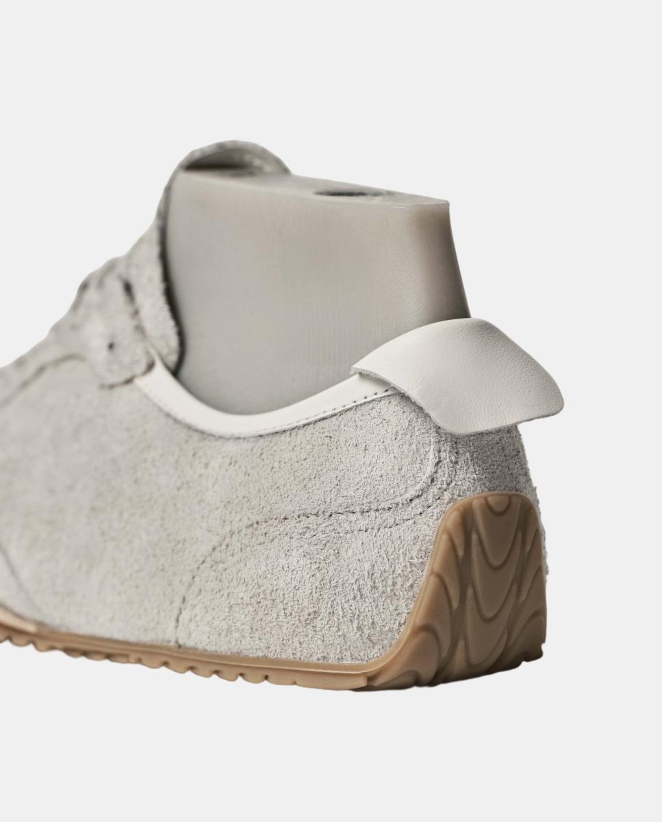Zapatillas de piel con suela plana barefoot - KOOPS - Gris Gris-5