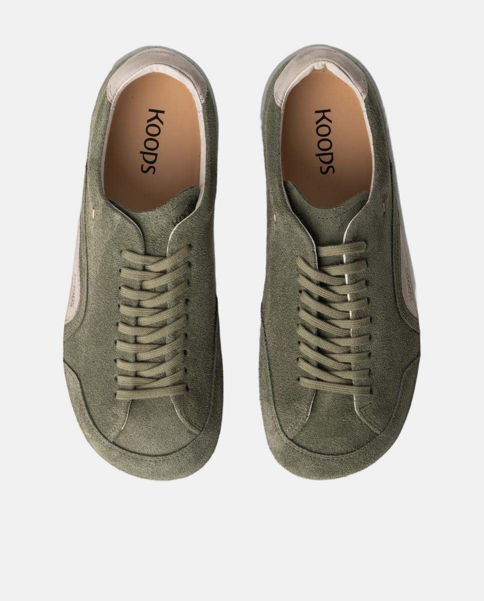 Zapatillas de piel con suela plana barefoot - KOOPS - Verde Verde-2
