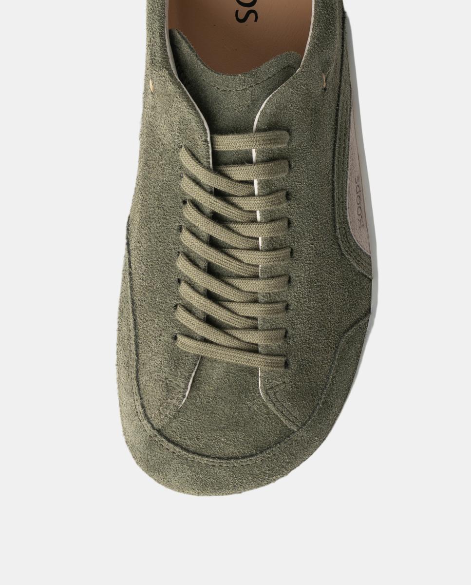 Zapatillas de piel con suela plana barefoot - KOOPS - Verde Verde-3