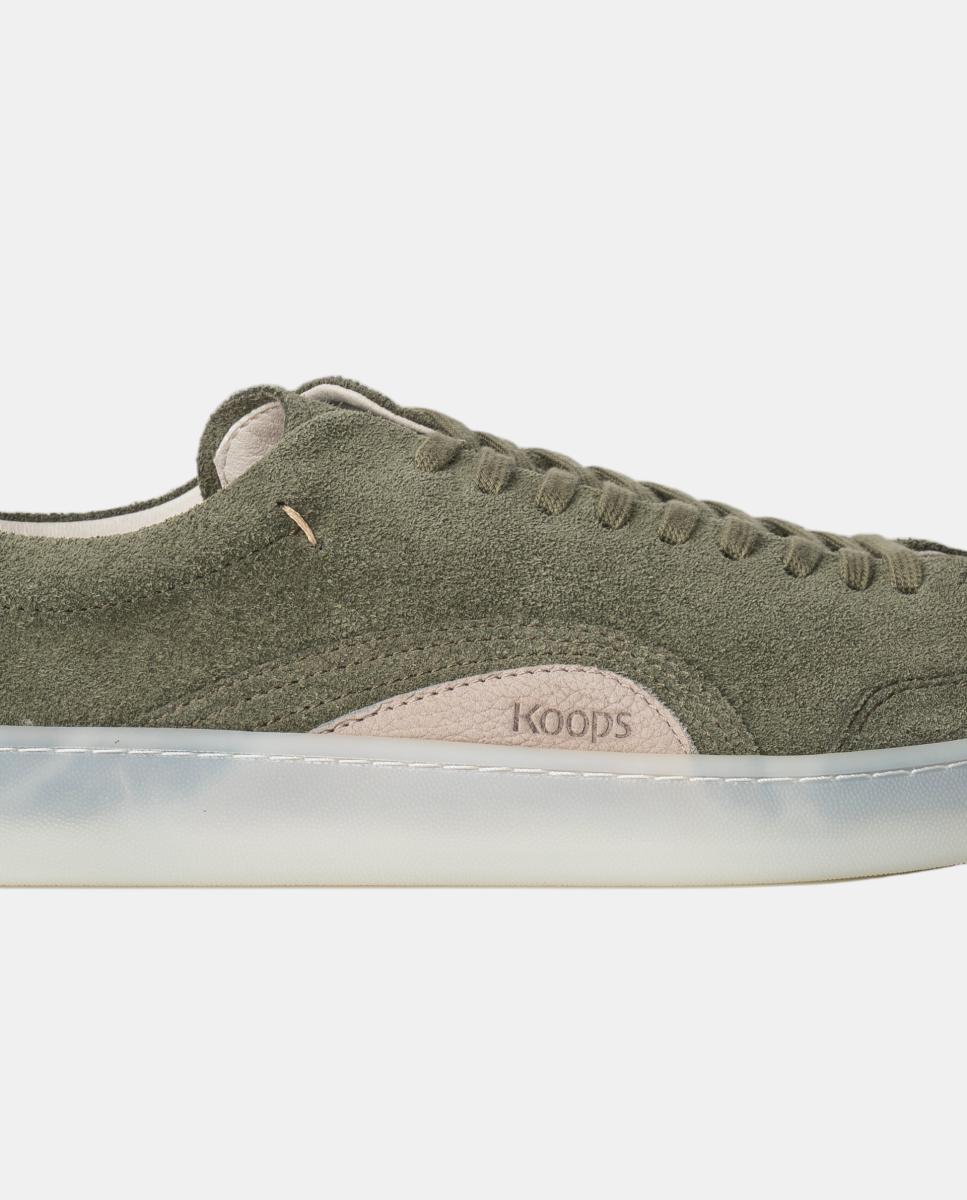 Zapatillas de piel con suela plana barefoot - KOOPS - Verde Verde-4