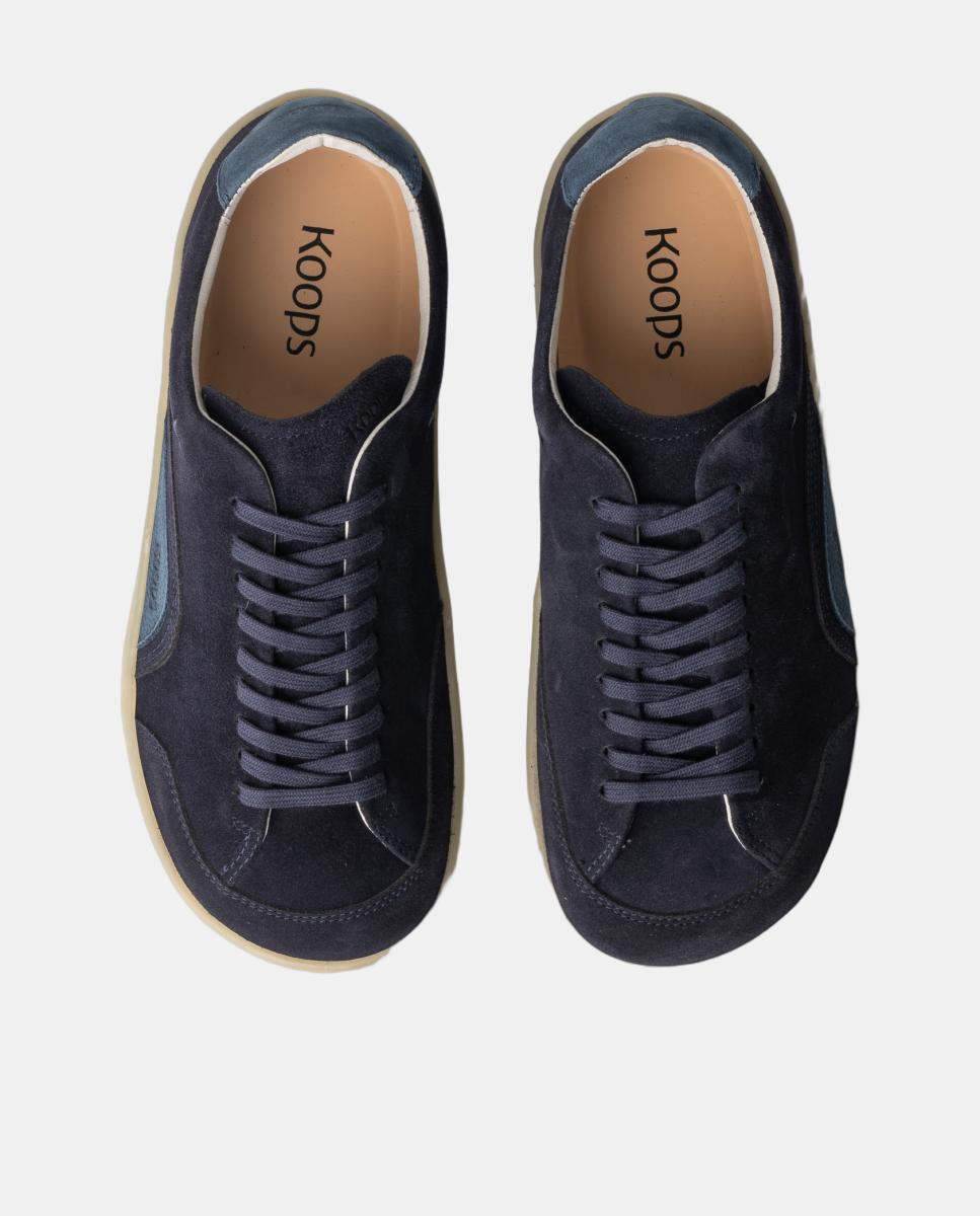 Zapatillas de piel con suela plana barefoot - KOOPS - Azul marino Azul marino-2