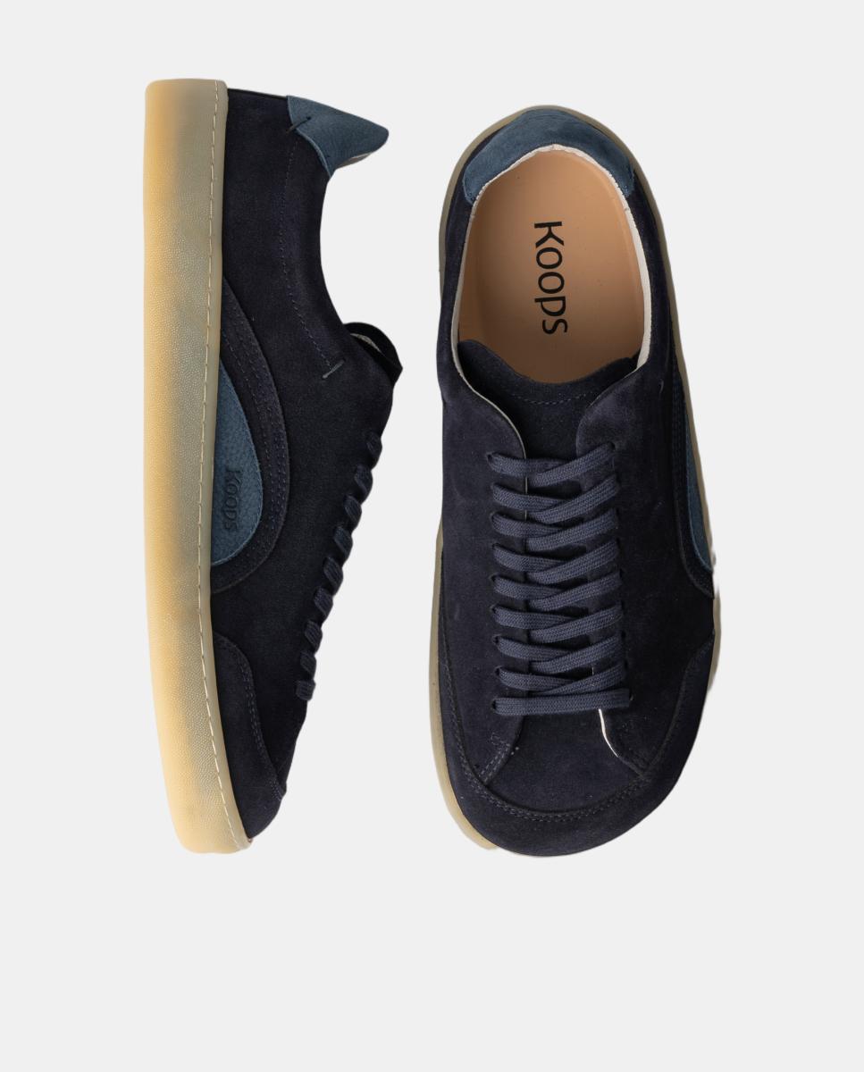 Zapatillas de piel con suela plana barefoot - KOOPS - Azul marino Azul marino-3