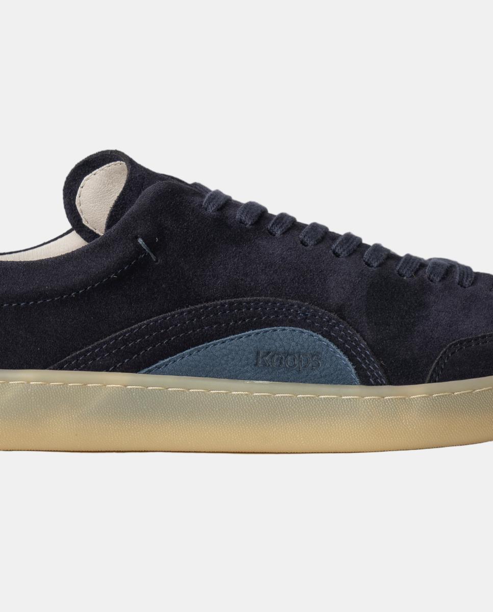 Zapatillas de piel con suela plana barefoot - KOOPS - Azul marino Azul marino-4