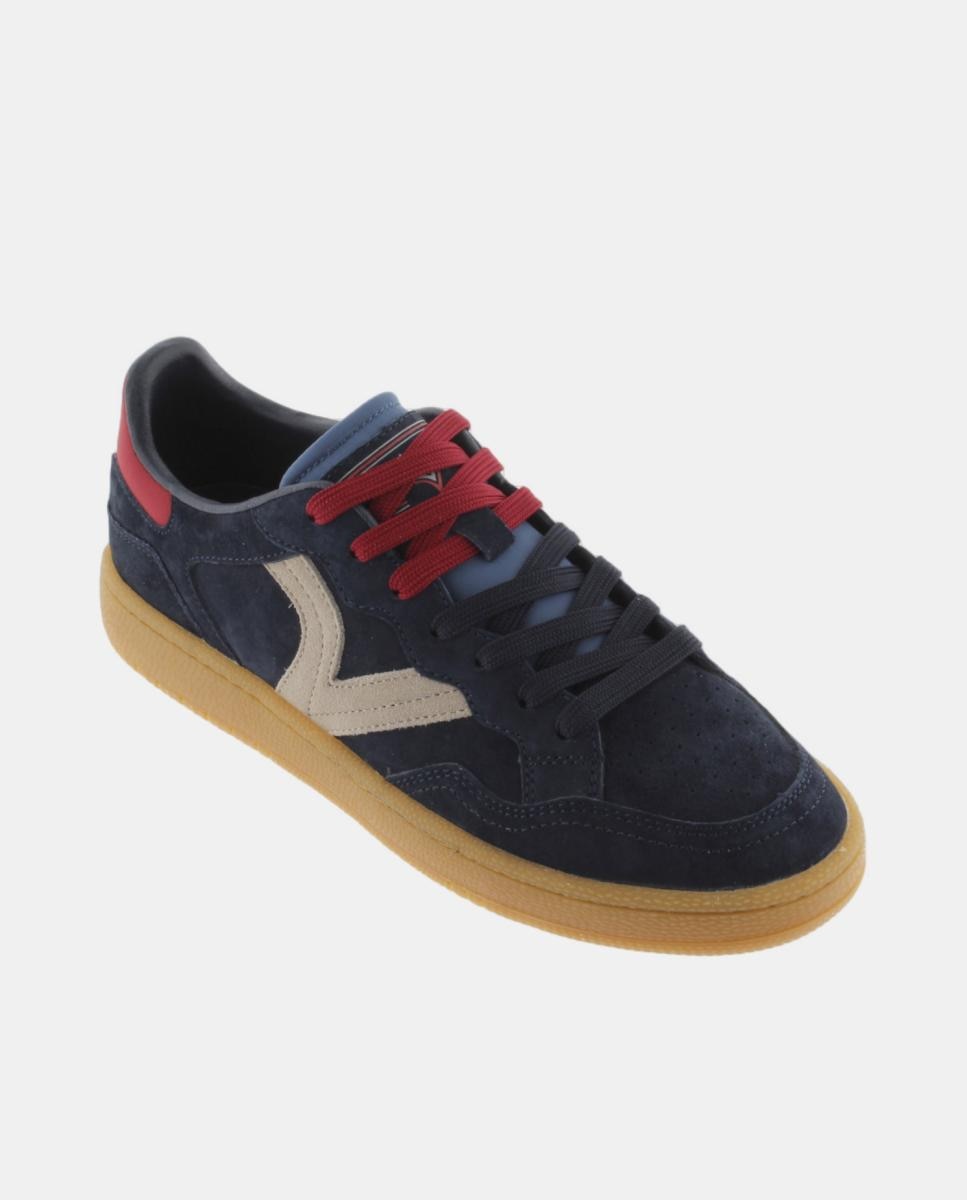 Sapatilhas Desportivas Unissexo de Croute com Peças Coloridas e Sola Caramelo Azuis-2