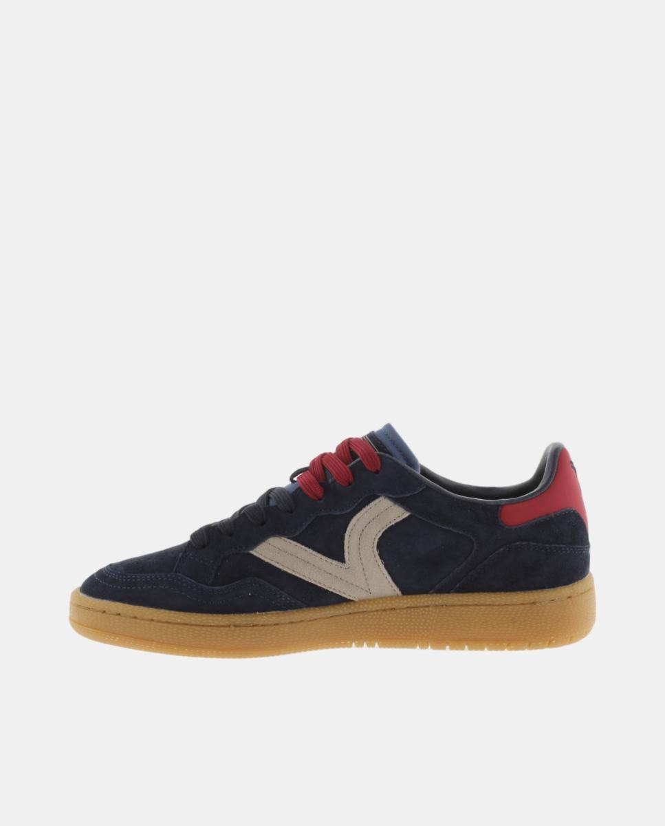 Sapatilhas Desportivas Unissexo de Croute com Peças Coloridas e Sola Caramelo Azuis-3