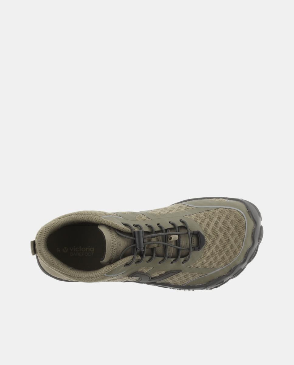 Sapatilhas Desportivas Unissexo Barefoot Monocolor com Atacadores Elásticos Verde-militar-4