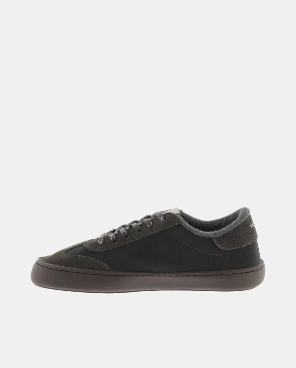 Zapatillas deportivas unisex barefoot de nylon con piezas de serraje al tono - Victoria - Gris humo Gris humo-3
