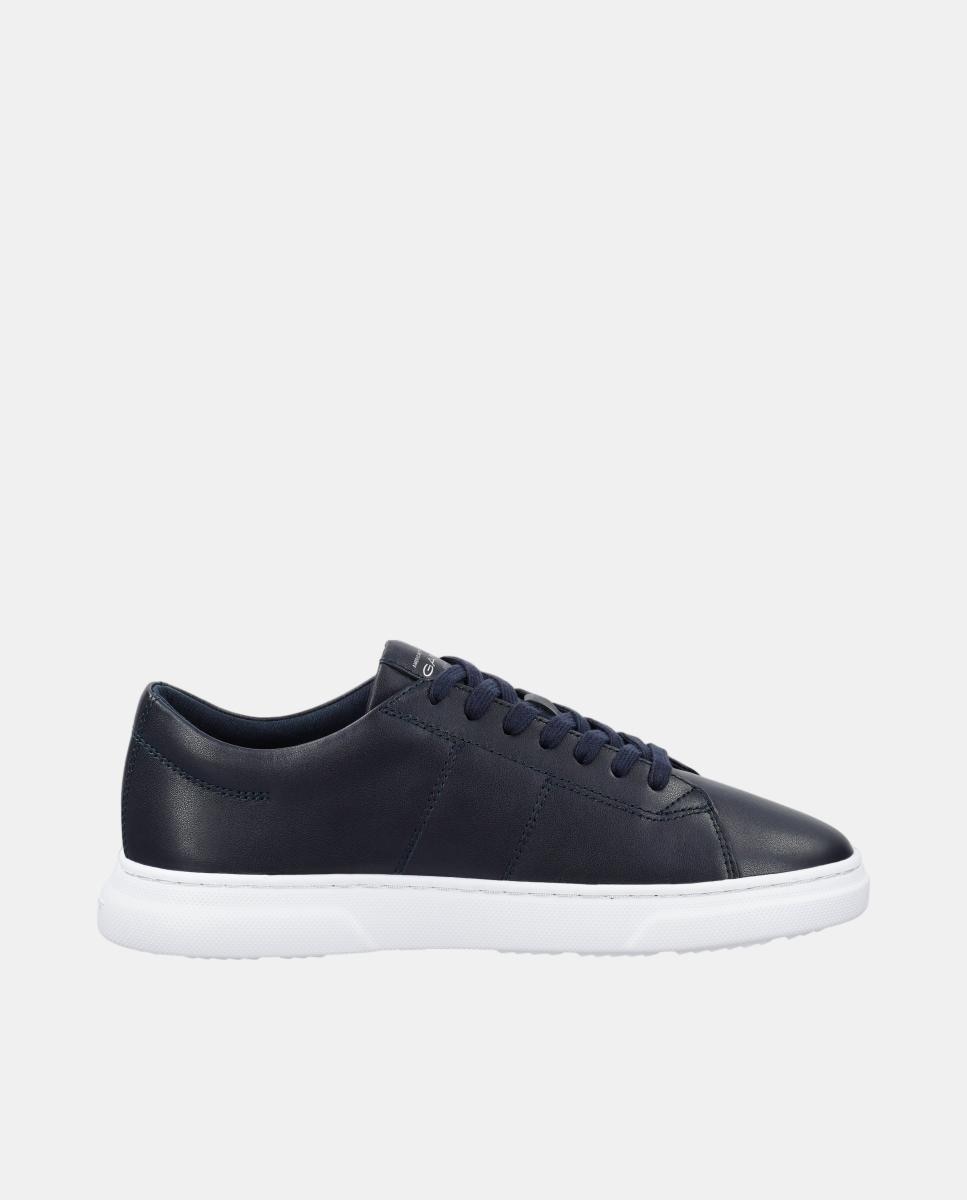 Zapatilla joree de hombre de piel - Gant - Azul oscuro Azul oscuro-1