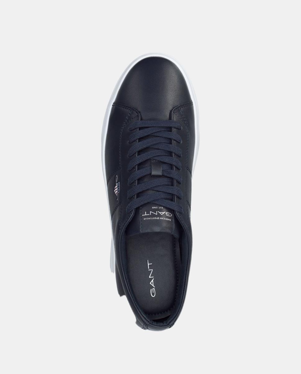 Zapatilla joree de hombre de piel - Gant - Azul oscuro Azul oscuro-4