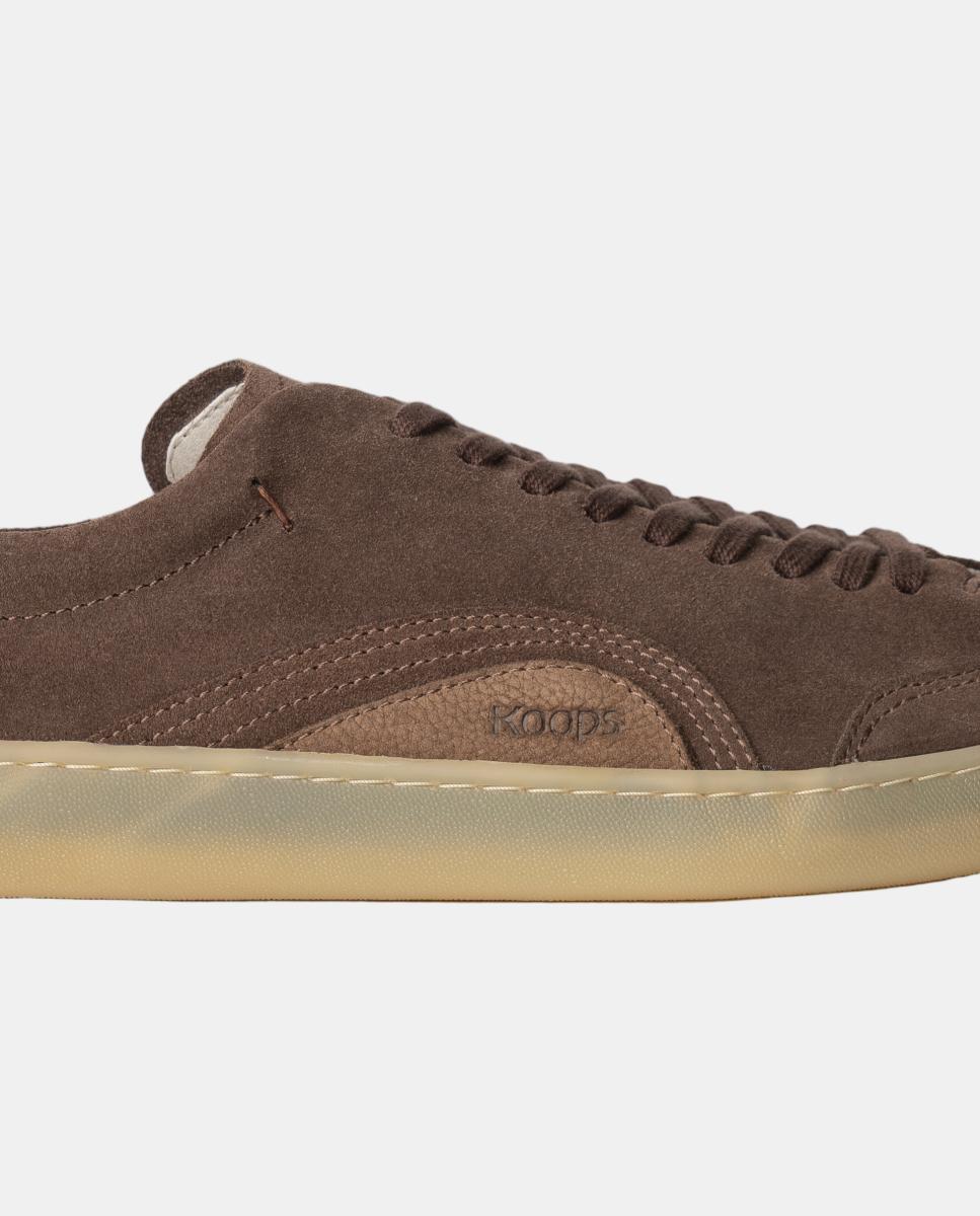 Zapatillas de piel con suela plana barefoot - KOOPS - Marrón Marrón-3