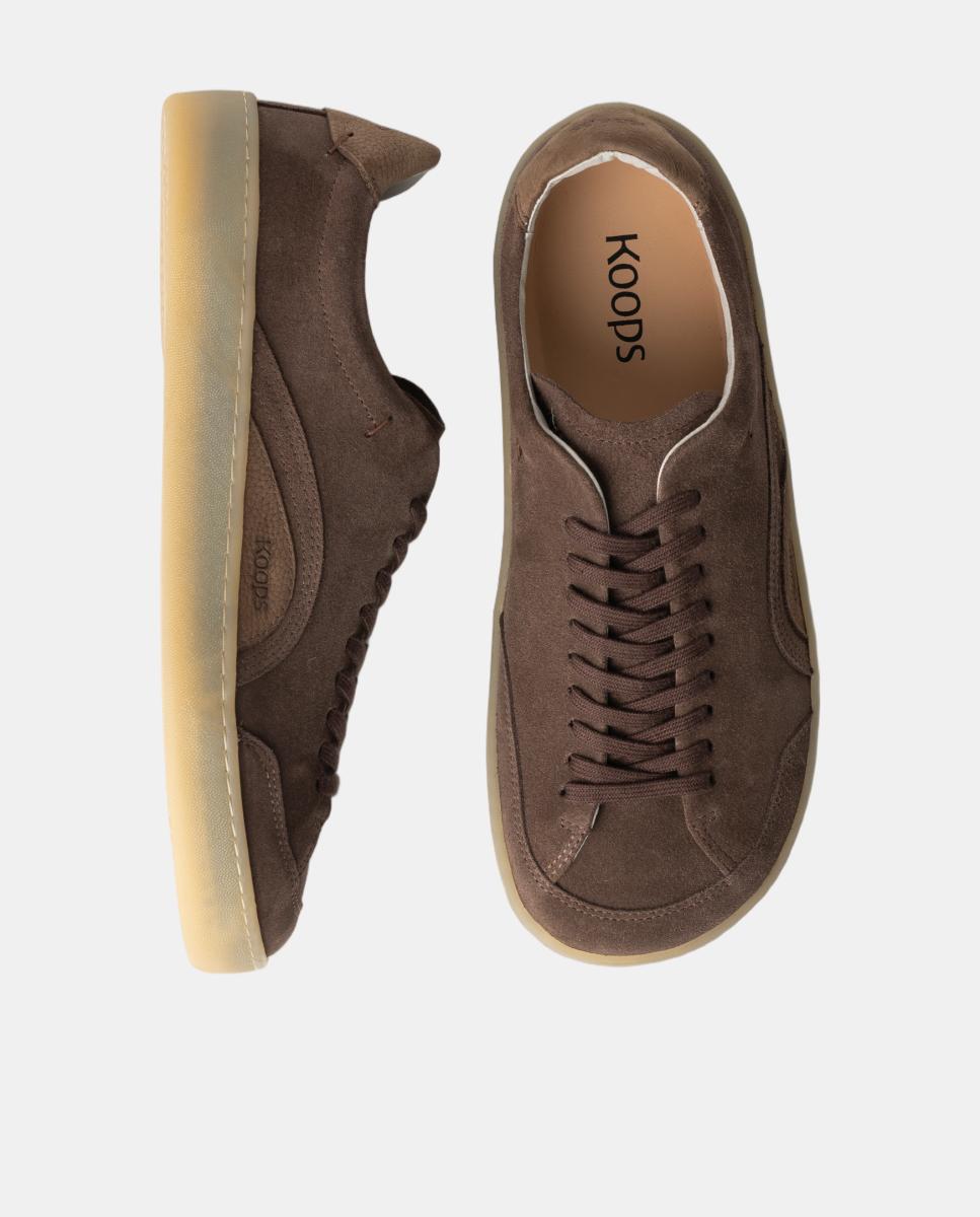 Zapatillas de piel con suela plana barefoot - KOOPS - Marrón Marrón-4
