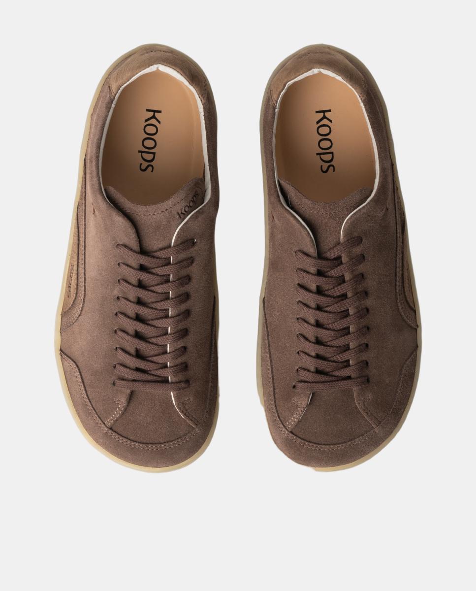 Zapatillas de piel con suela plana barefoot - KOOPS - Marrón Marrón-6